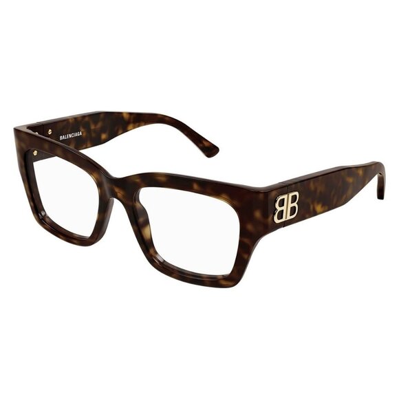 New Authentic  BALENCIAGA Everyday Havana Square BB0325O 002 Glasses Women - Picture 1 of 4